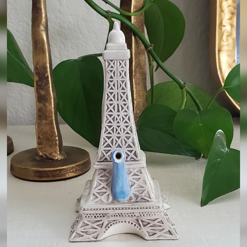 Fitz and Floyd Miniature Ceramic Eiffel Tower Tea Pot, 5.75", Vintage, EUC - Picture 6 of 16